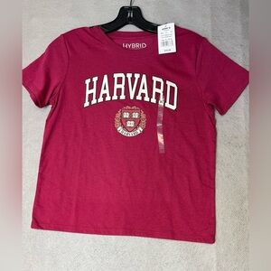 🆕 Girls Size XL (14-16) Maroon Logo Harvard Short Sleeve Tee Fast Shupping